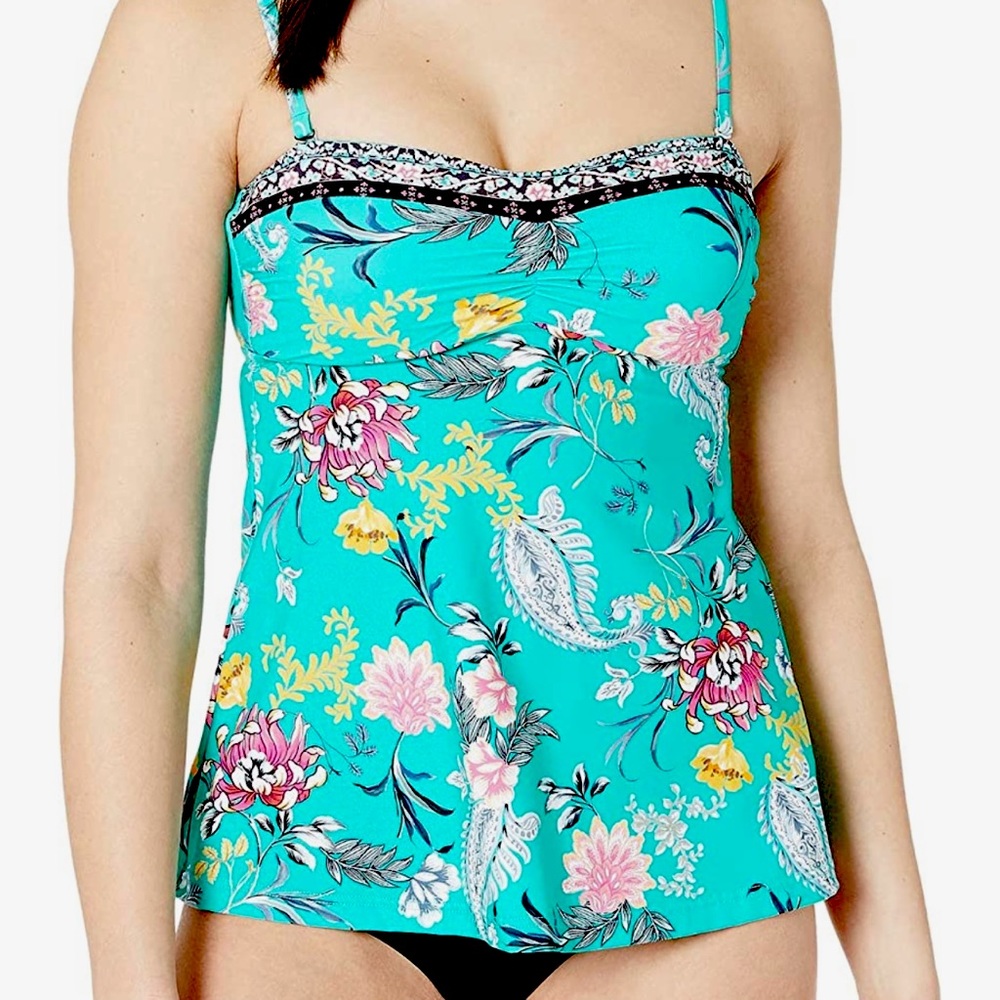 Seafolly C/D Cup Water Garden Trapeze Singlet